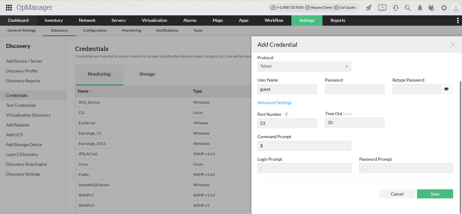 Telnet Network Monitoring