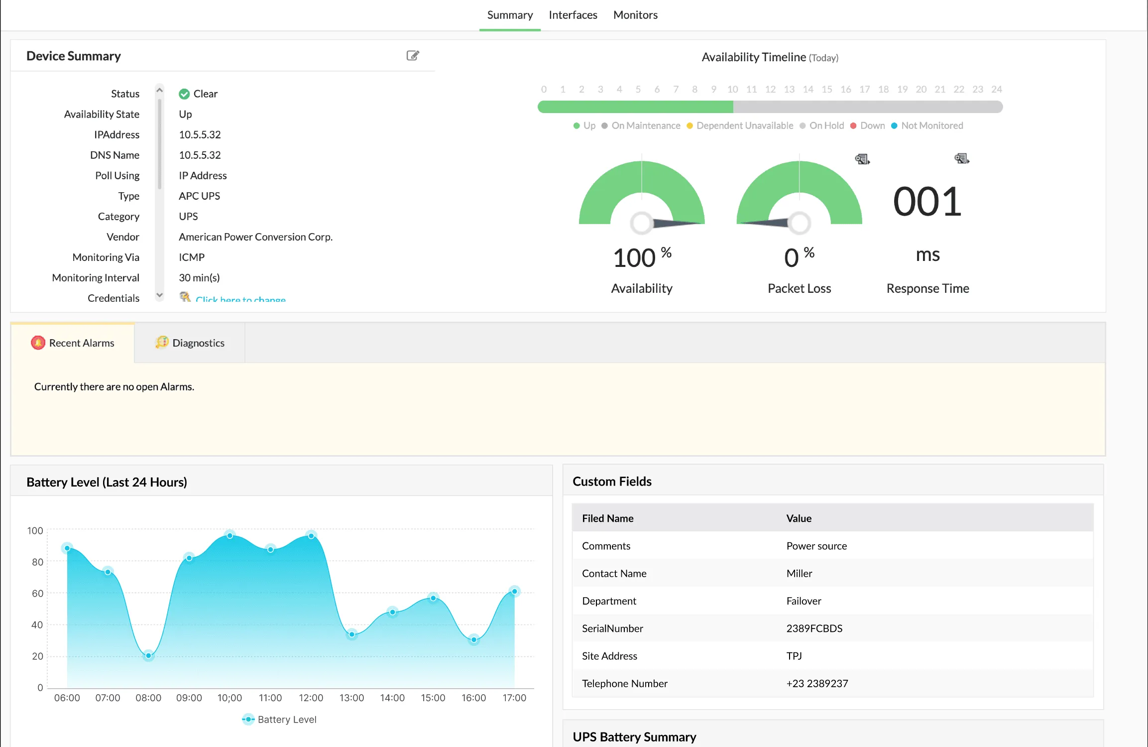 Discover, classify, and monitor UPS devices automatically