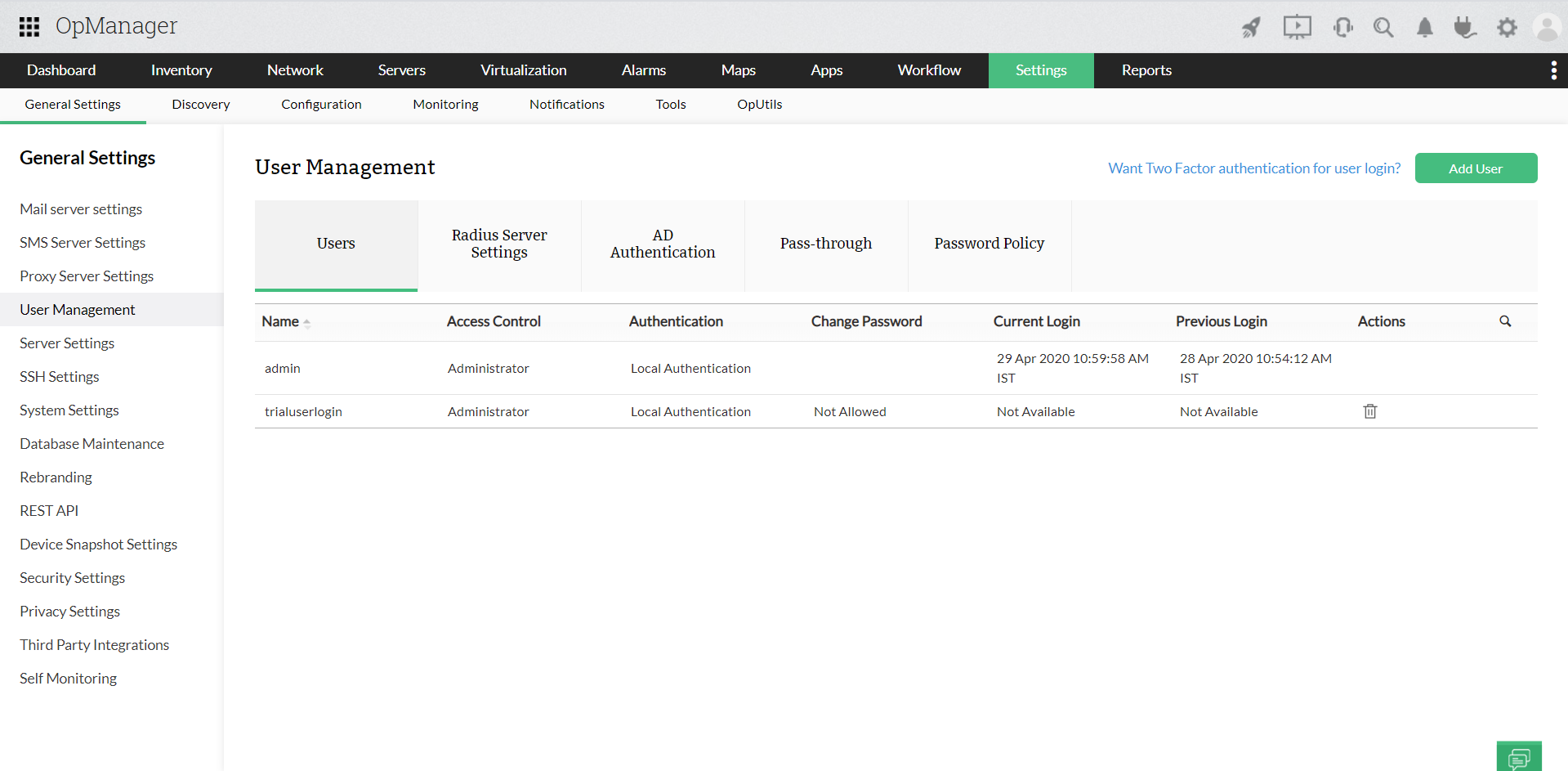 Enterprise Monitoring - ManageEngine OpManager