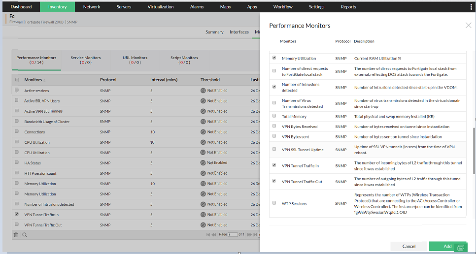 VPN monitoring - ManageEngine OpManager