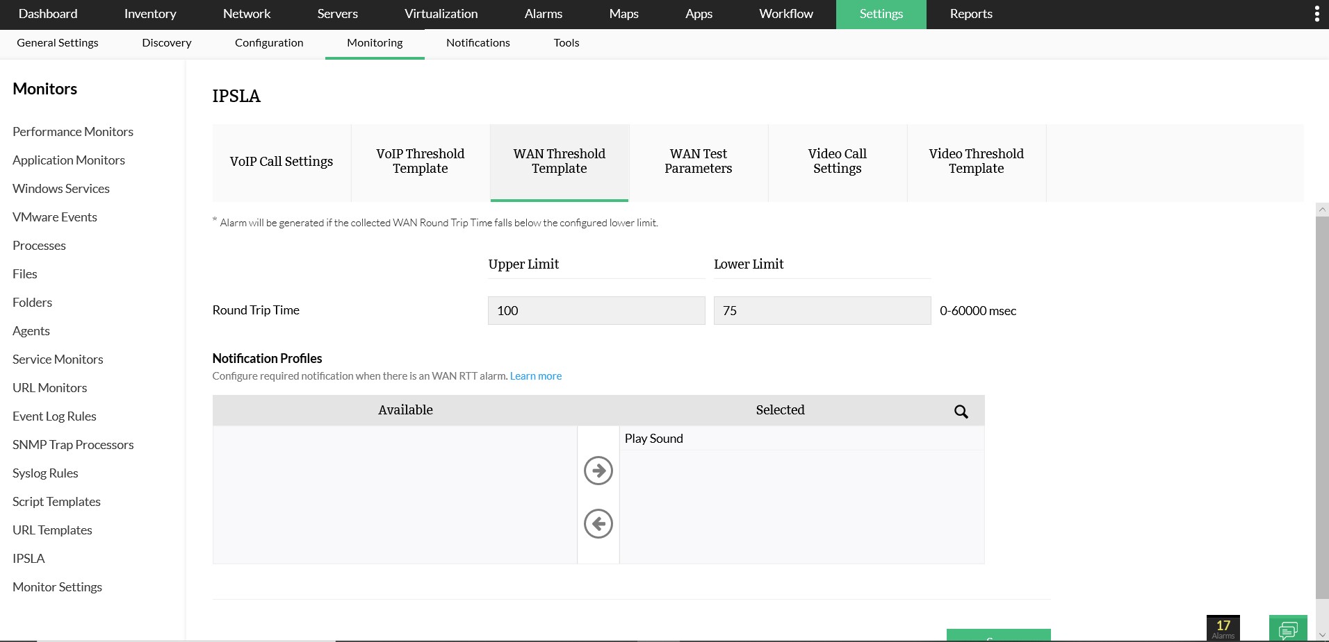 WAN Monitoring - OpManager