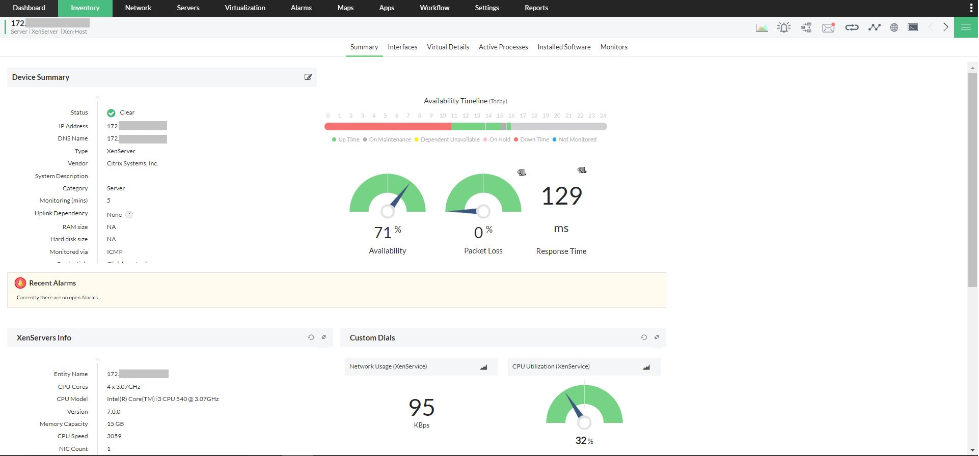 xen classification - ManageEngine OpManager