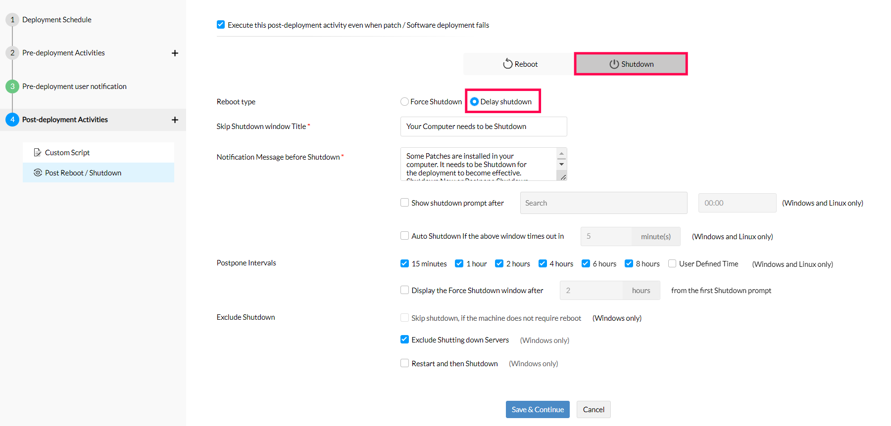patch deployment policies
