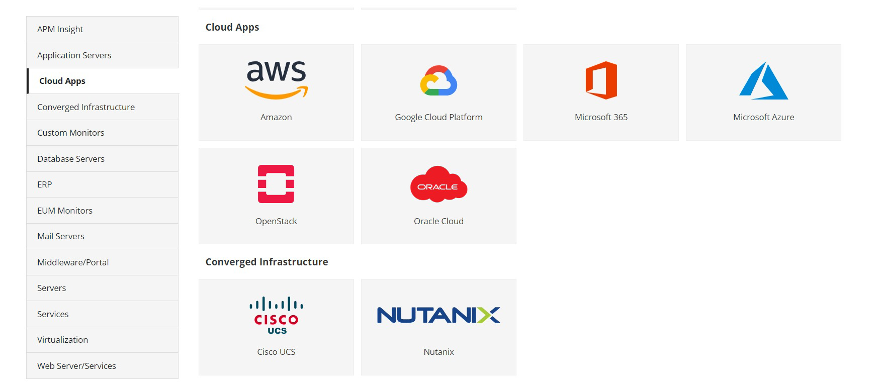 Cloud Apps - ManageEngine Applications Manager
