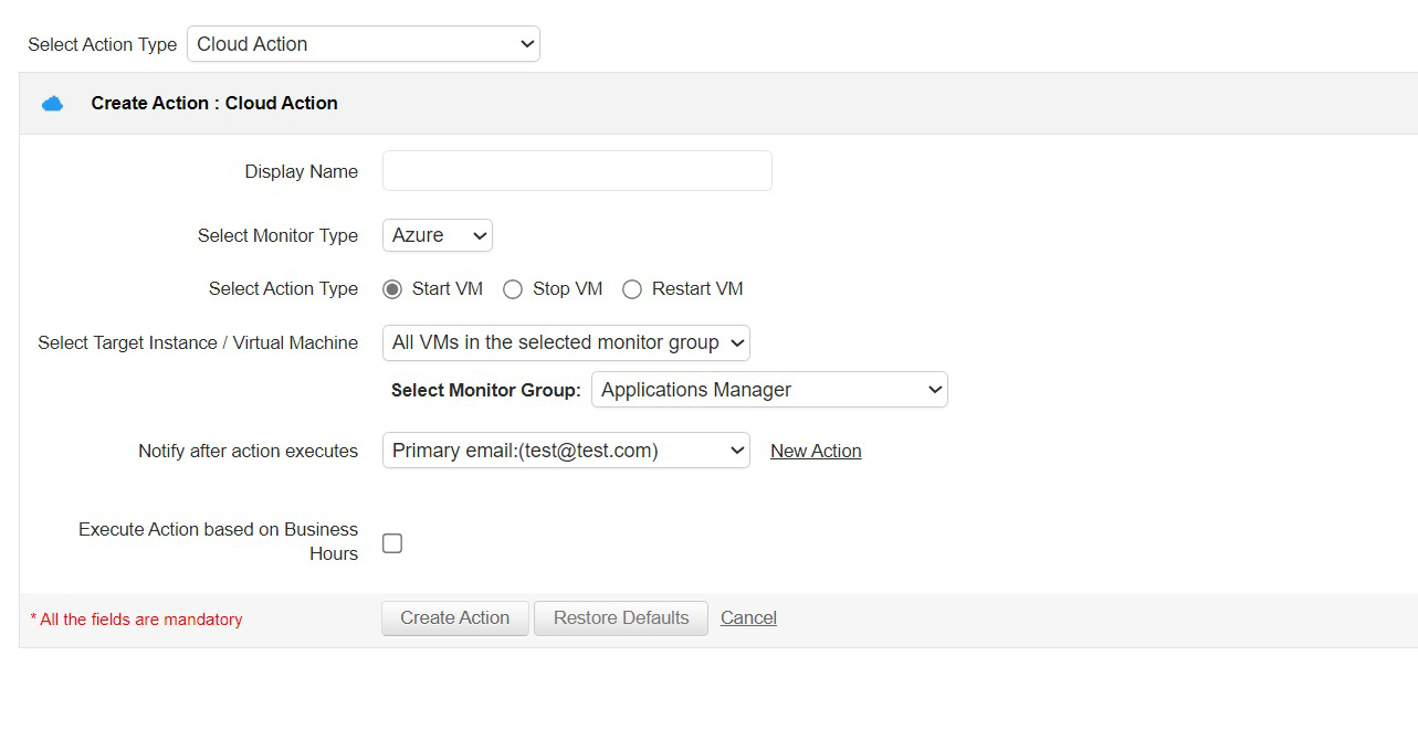 Azure Application Monitoring - ManageEngine Applications Manager