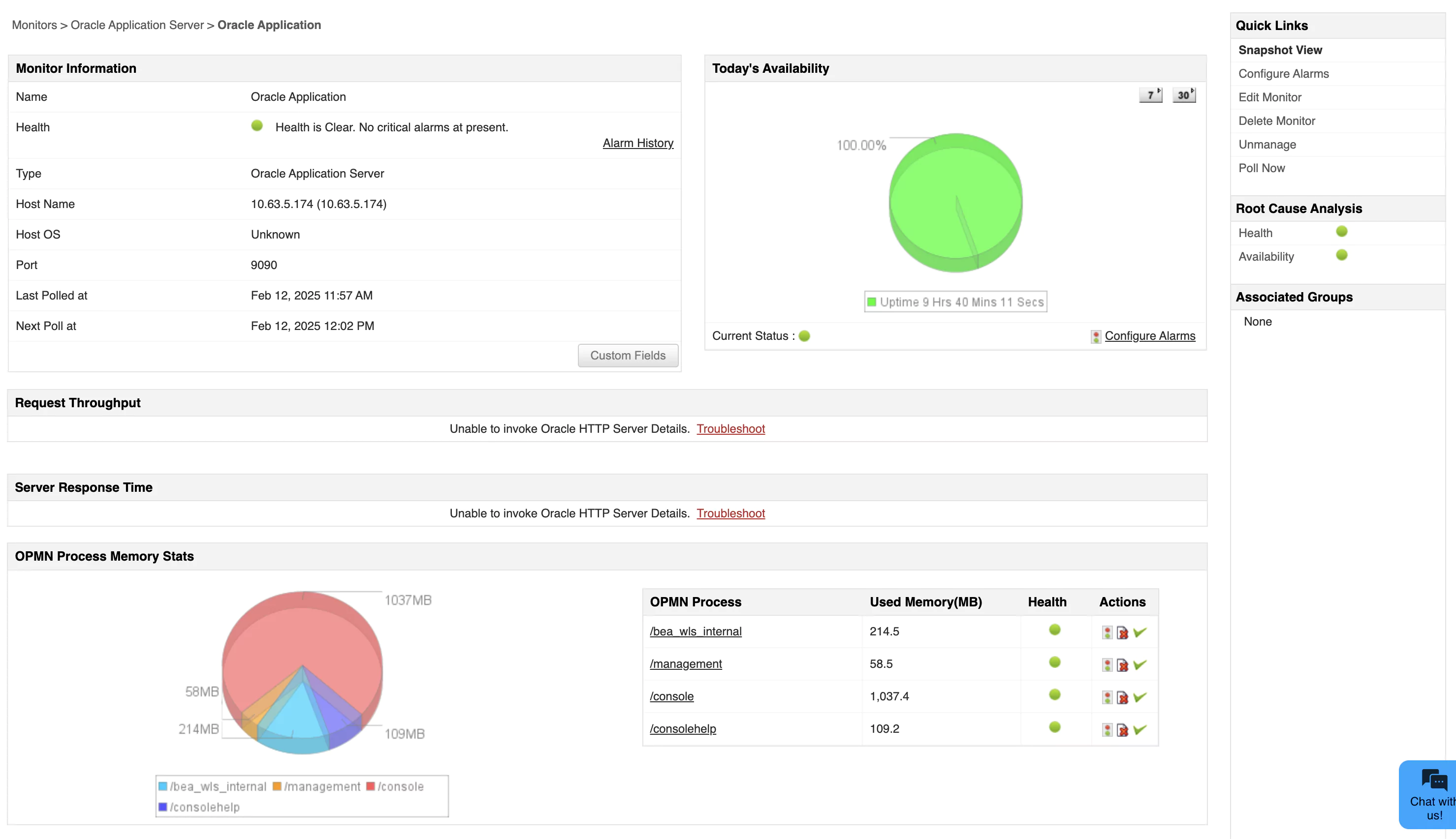 Oracle Application Server Monitoring - ManageEngine Applications Manager