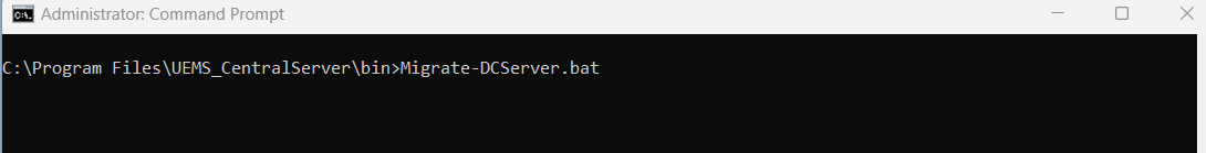 Executing Migrate-DCServer script for finalizing migration