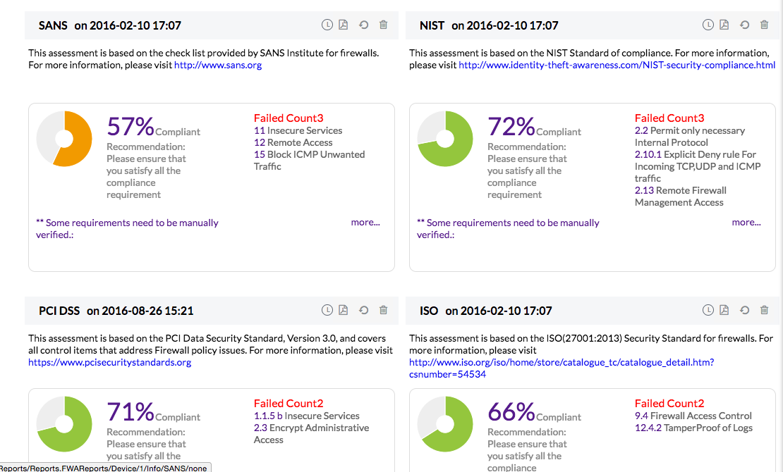 Palo Alto Compliance Reporting - ManageEngine Firewall Analyzer