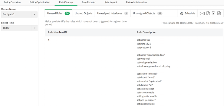 Firewall Rules Configuration - ManageEngine Firewall Analyzer