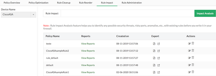 Configuring Firewalls Rule - ManageEngine Firewall Analyzer