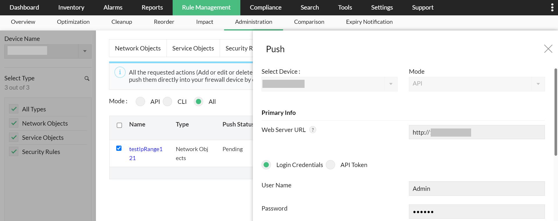 Automating firewall rules: Firewall administration policy - ManageEngine Firewall Analyzer