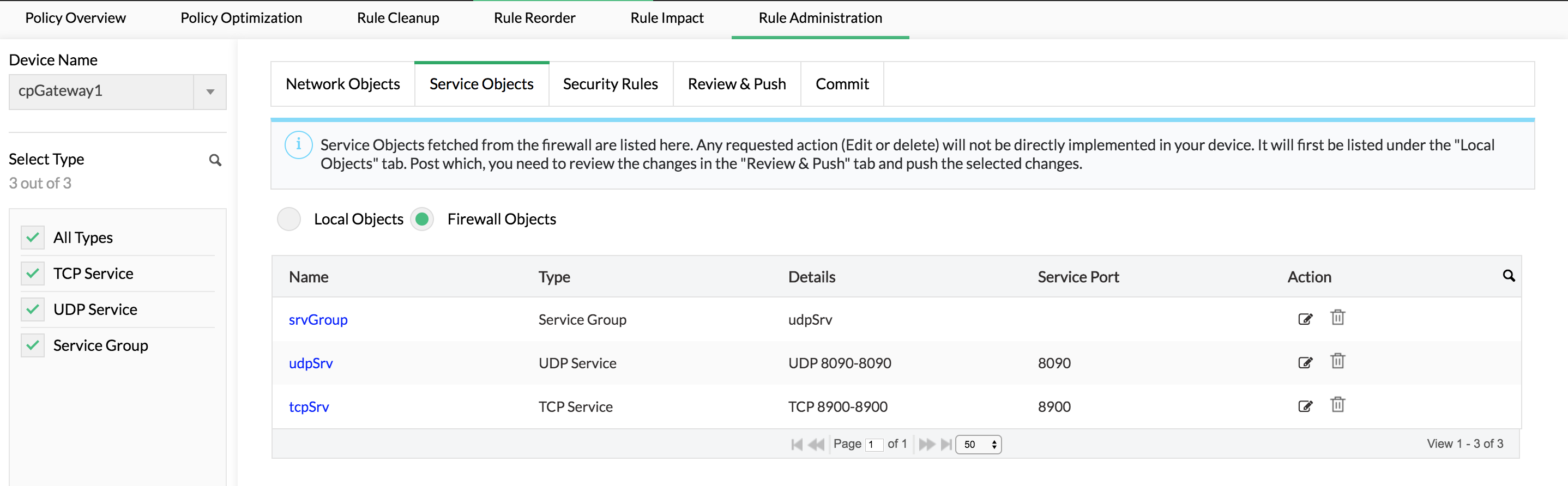 Add service & network objects - ManageEngine Firewall Analyzer