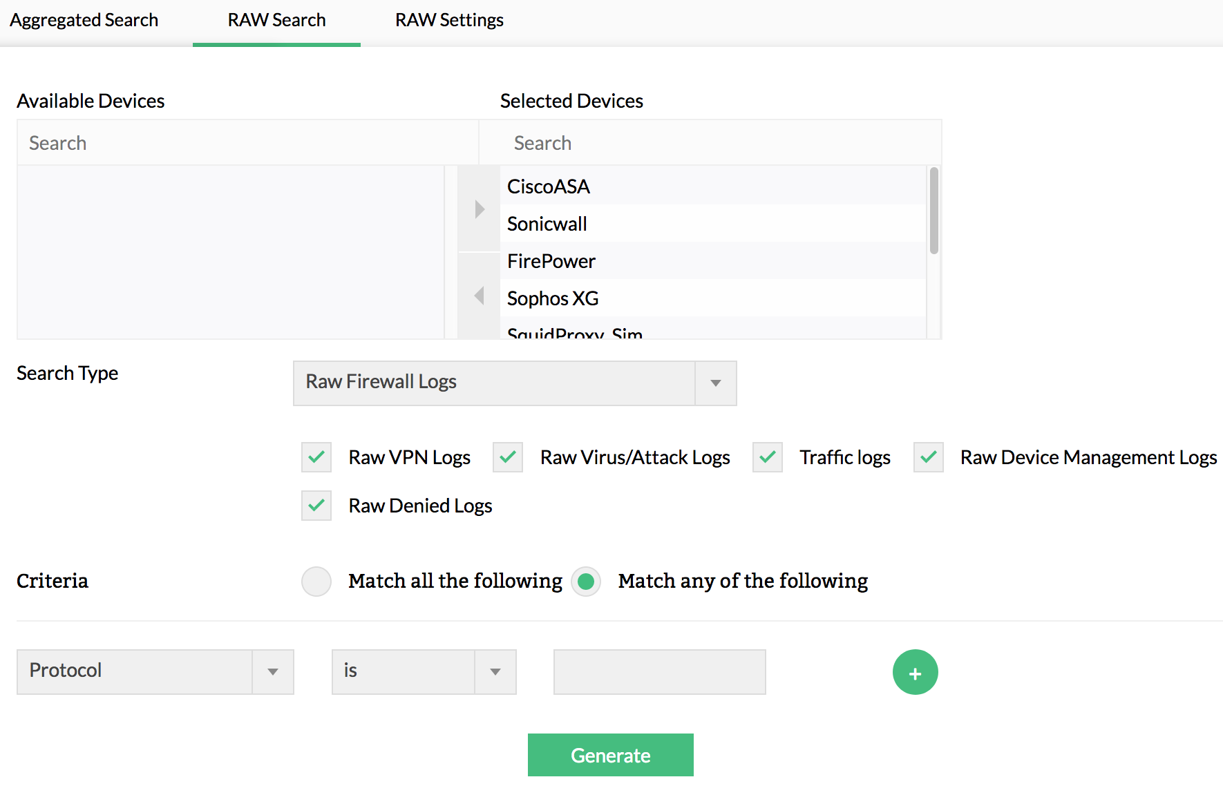 Forensic Logs - ManageEngine Firewall Analyzer