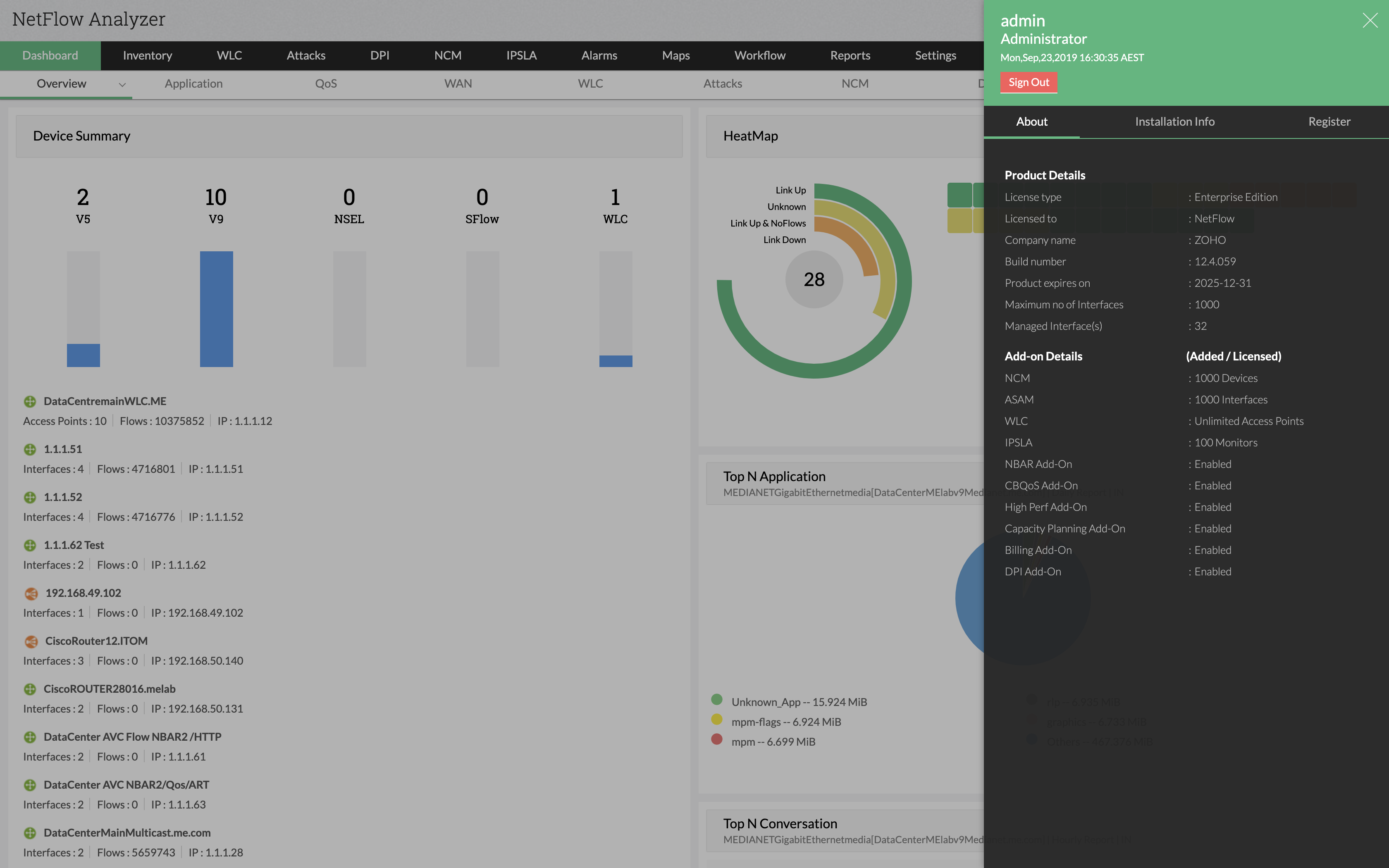 Locate NetFlow Build number