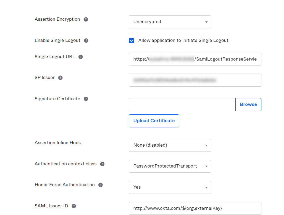 Single Sign On Configuration Using Saml