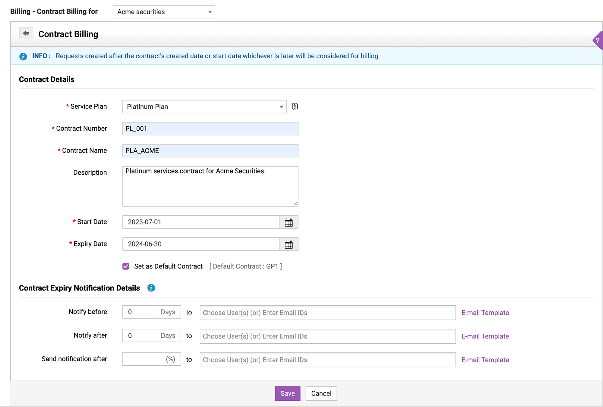 Billing automation