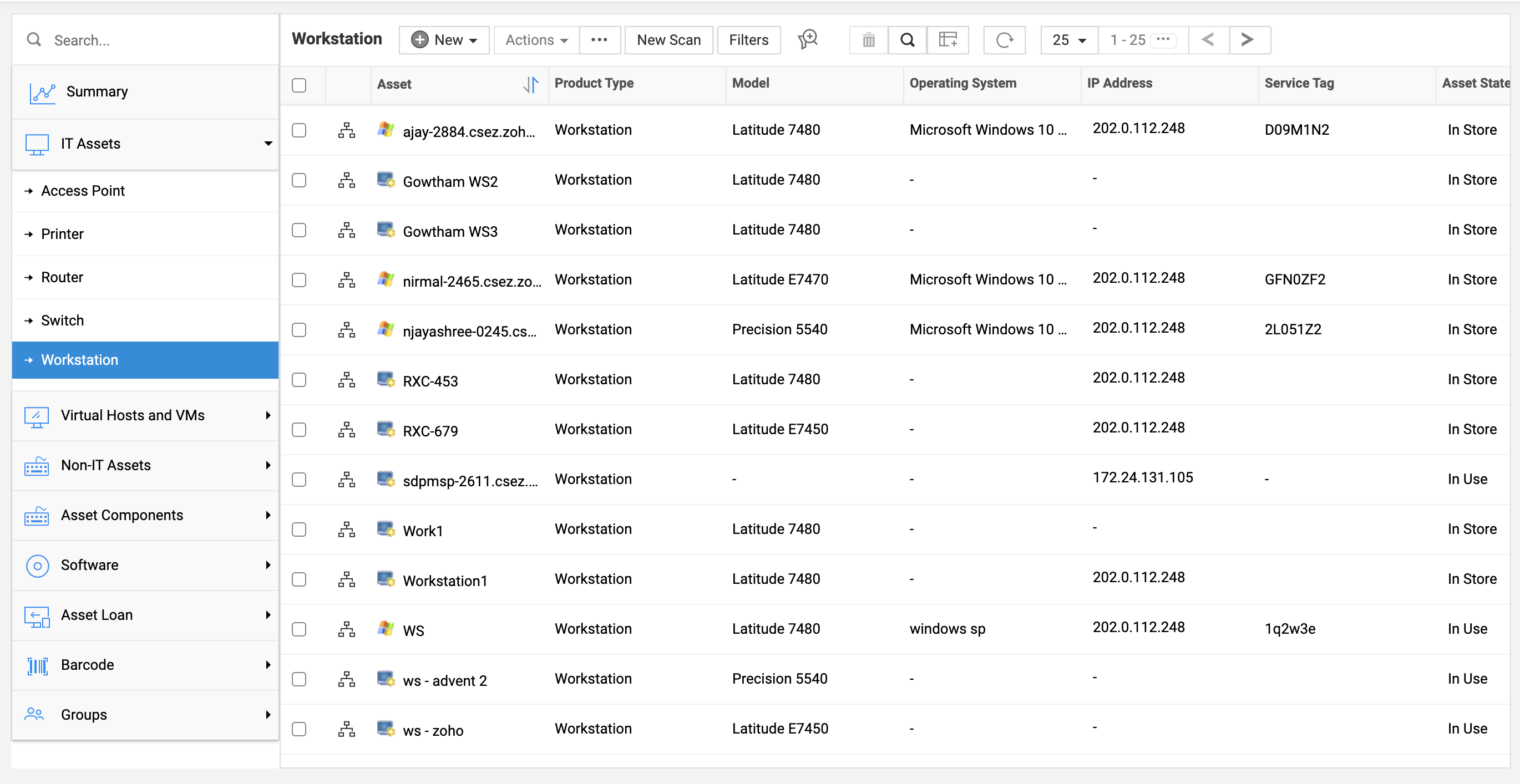 Distributed Asset Scan