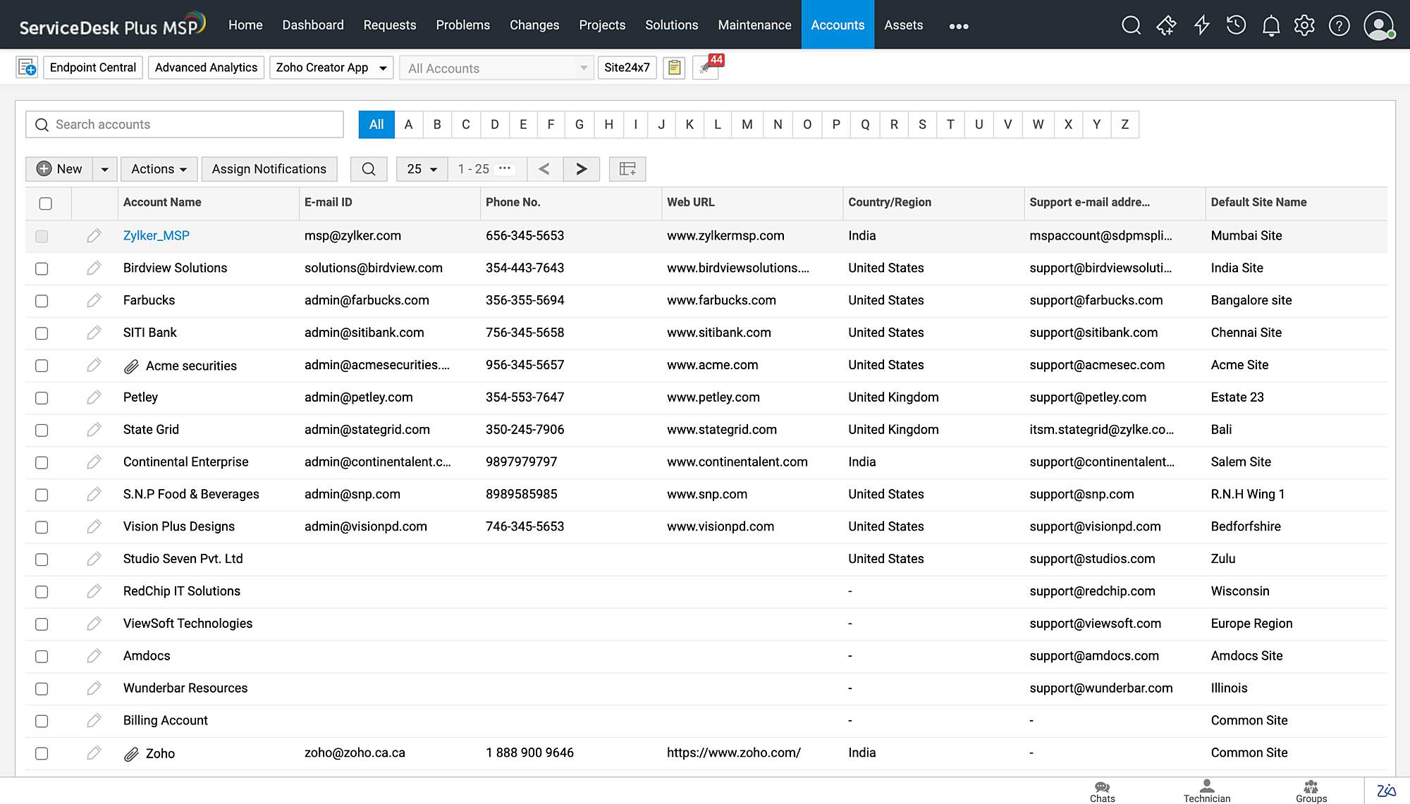 Streamline accounts and contacts on the Accounts tab