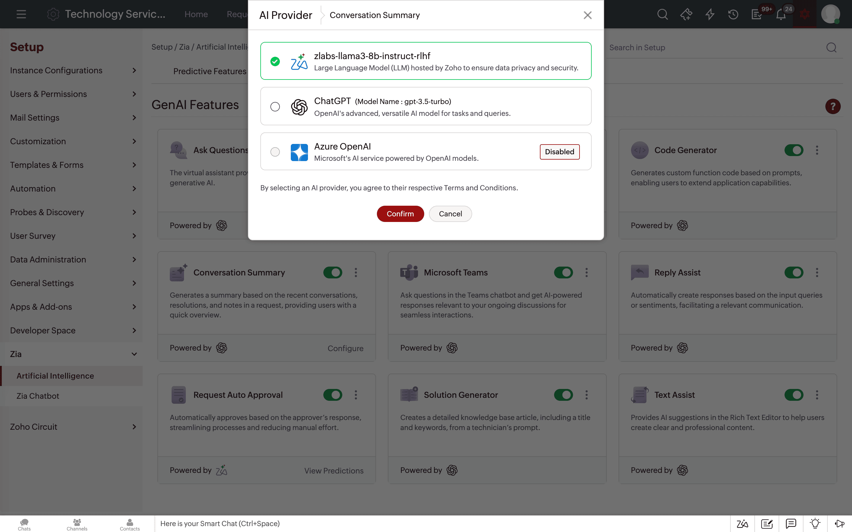 Customized ITSM reply assist