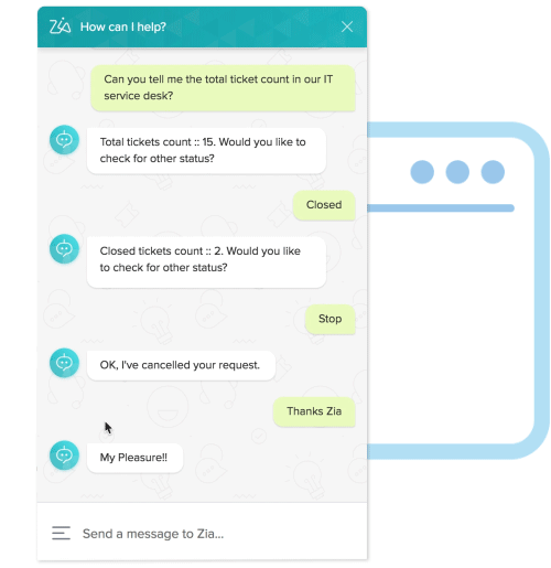 Zia help desk bot