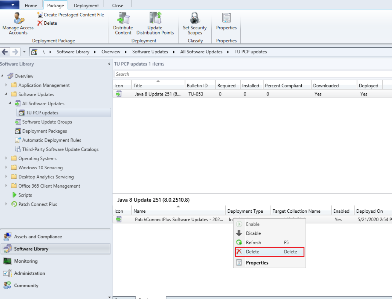 Patch installation failure