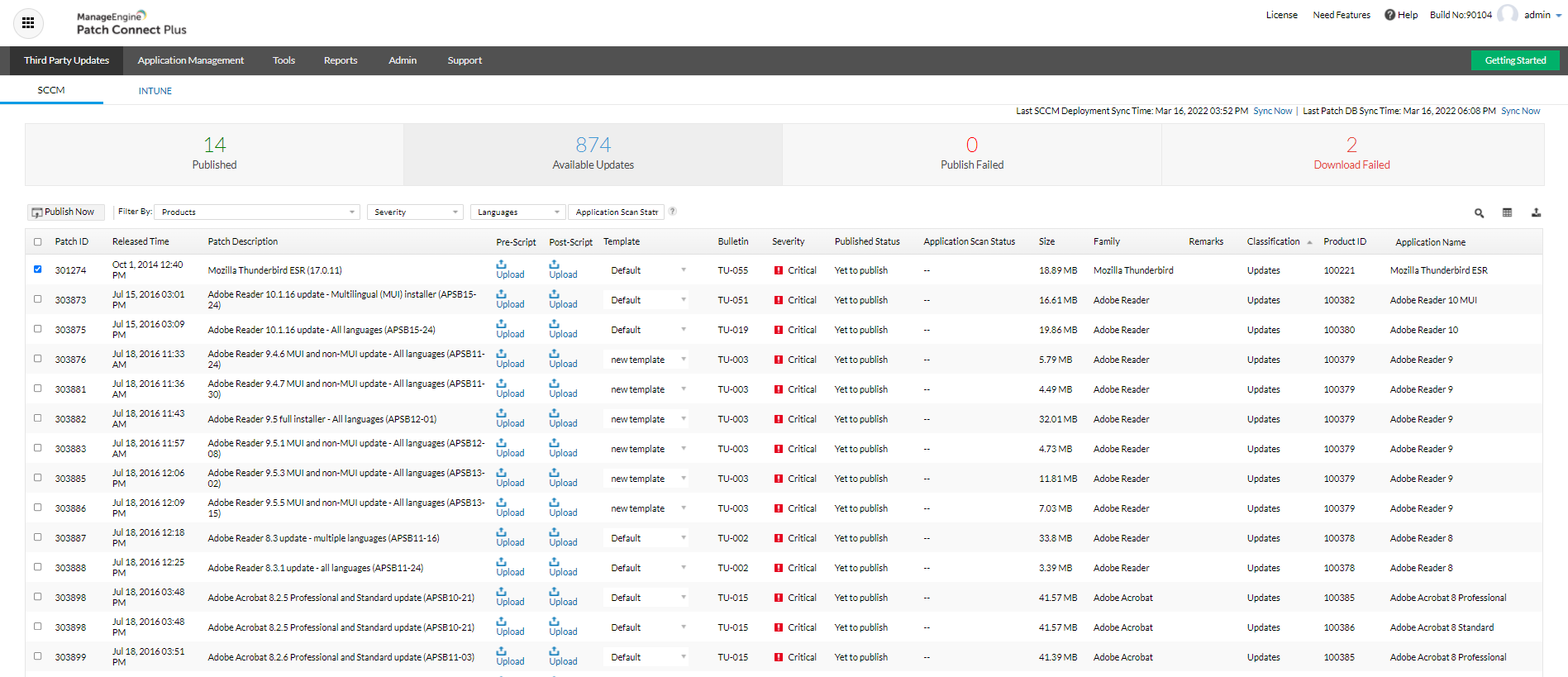 WSUS patch management - ManageEngine Patch Connect Plus