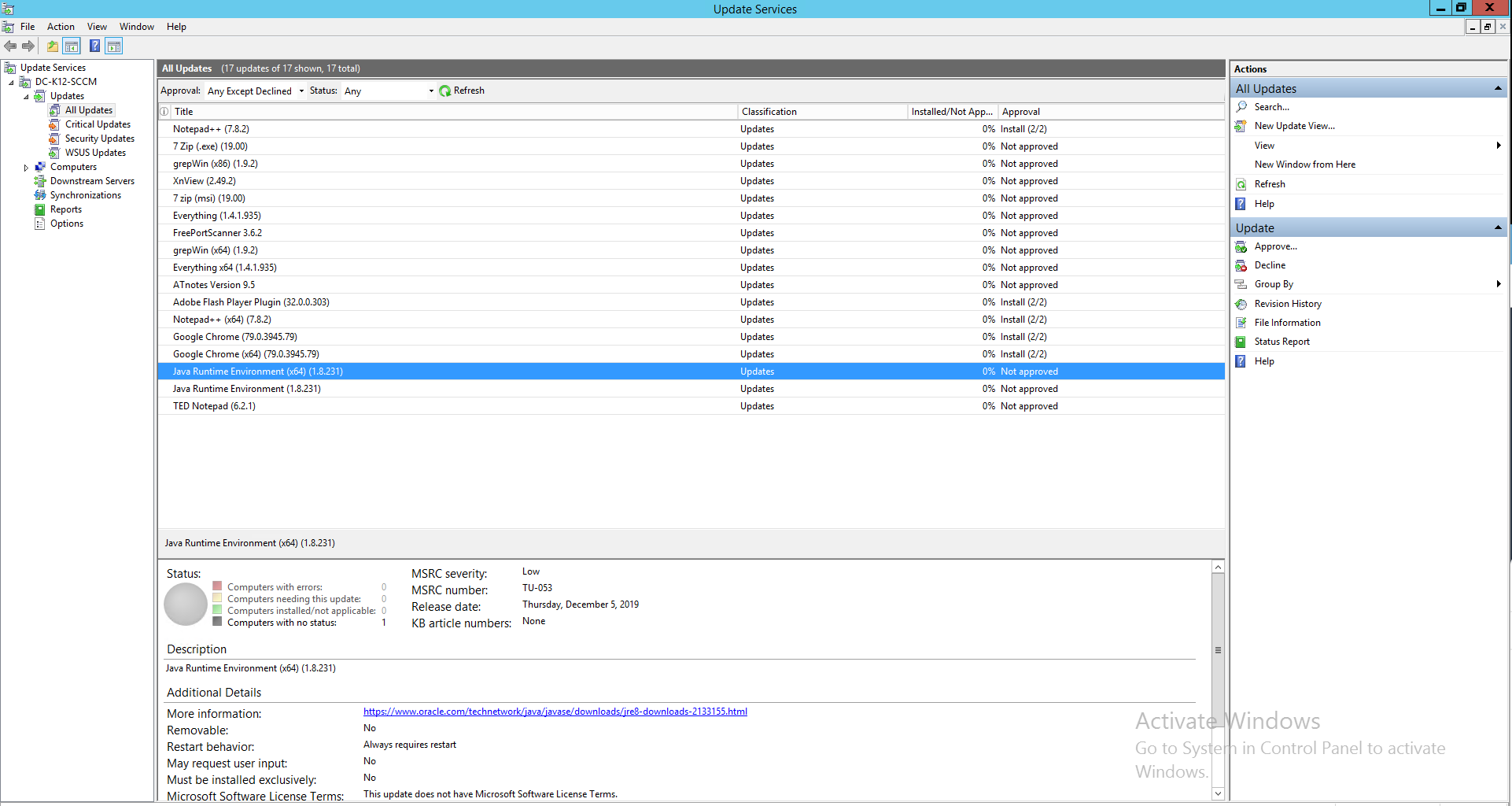 WSUS third party updates - ManageEngine Patch Connect Plus